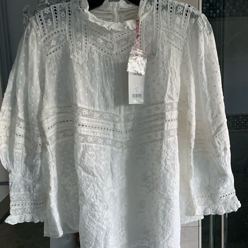 LoveShackFancy Shelly High-Neck Top - Picture 9 of 13